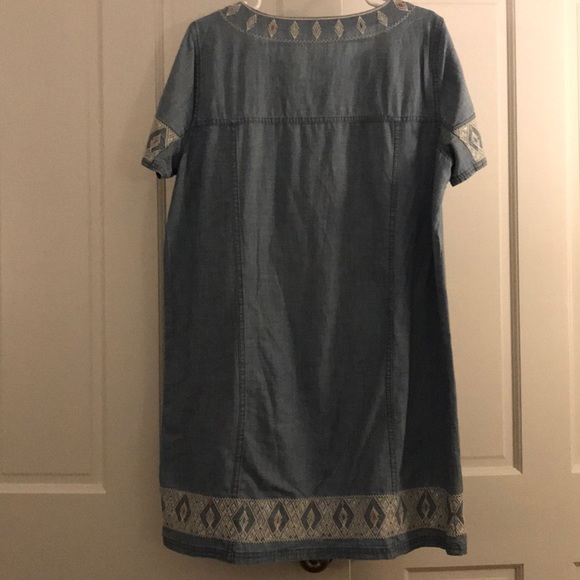 Madewell Chambray Embroidered Dress - Picture 6 of 6